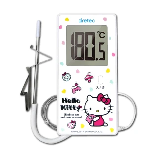 【dretec】Hello Kitty長線型廚房大螢幕電子溫度計/油溫計(O-250WTKO)