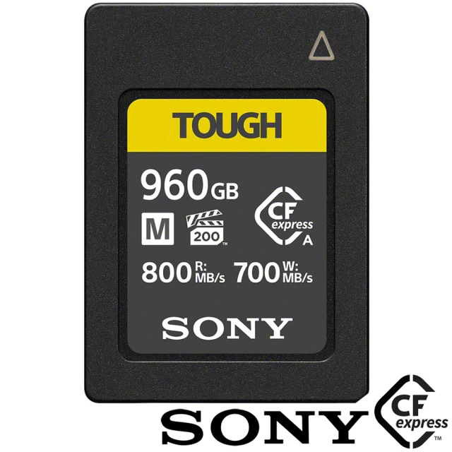 【SONY 索尼】CEA-M960T 960G/GB 800MB/S CFexpress Type A TOUGH 高速記憶卡(公司貨 適用A7SM3 FX3 FX30)