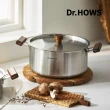 【HOLA】韓國Dr.Hows WARM WOOD 不鏽鋼雙耳鍋24cm