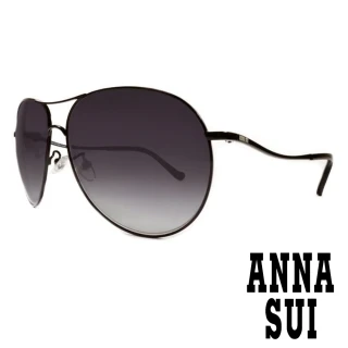 【Anna Sui】安娜蘇 復古時尚流線設計細框造型太陽眼鏡(小瓢蟲系列款-二色 AS805)