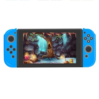 【Nintendo 任天堂】Switch 副廠Joy-Con搖桿手把保護套(藍)