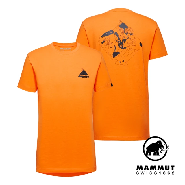 Mammut 長毛象 Massone T-Shirt Men Crag 有機棉機能短袖T恤 深柑桔橘 男款 #1017-05200