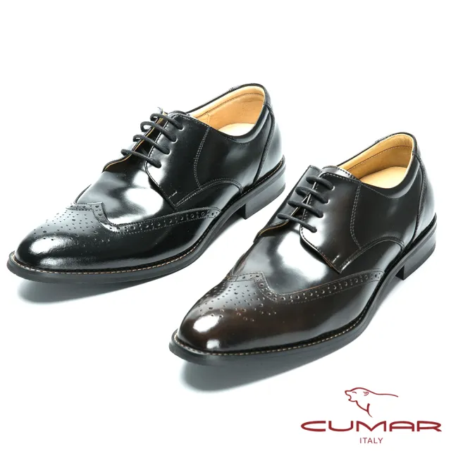 【CUMAR】核心氣墊專利 - 英式牛津款皮鞋(古銅色)