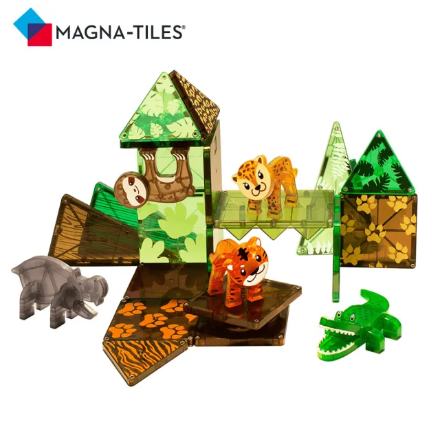 【Magna-Tiles】動物系列磁力積木25片-5款可選(磁力片)