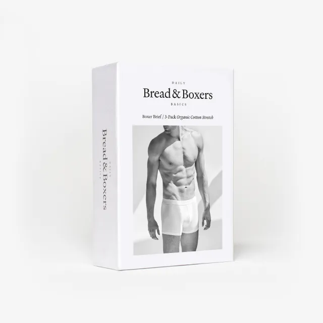 【Bread & Boxers】現貨 三件組｜有機棉男用四角內褲 - 季節限定款 煙藍/沙綠/黑