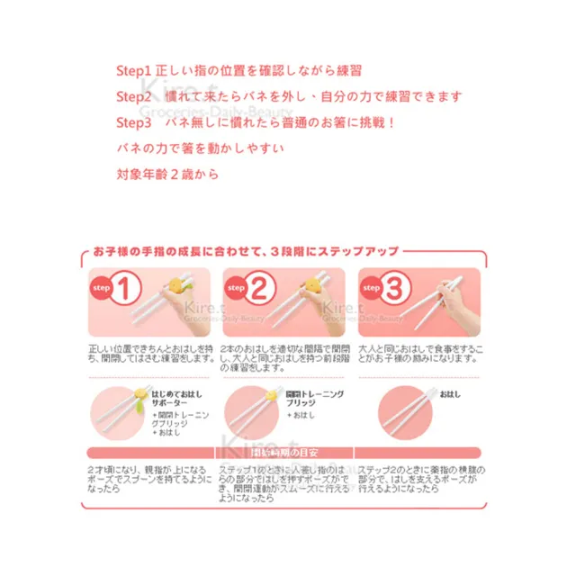 【kiret】日本智能學習筷-寶寶餐具筷子 兒童早教訓練筷(學習筷 訓練筷 練習筷 智能學習 正確使用筷子)