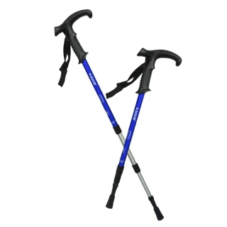 【DIBOTE迪伯特】高強度鋁合金彎柄三節式登山杖(輕便款268-0)