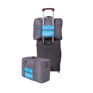 【TD樂活】韓版 DINIWELL 大容量可折疊多功能手提/肩背旅行袋 行李袋(行李箱拉桿適用)