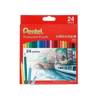 【PENTEL】Pentel飛龍CB9-24TW水溶性色鉛筆-24色