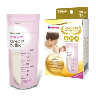 【US BABY 優生】3D立體母乳冷凍袋200ml/25入