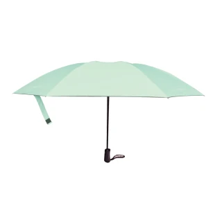 【生活良品】8骨自動摺疊反向晴雨傘 薄荷綠色(大傘面)