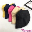 【Verona】日系休閒純色可摺疊棉質防曬遮陽帽漁夫帽