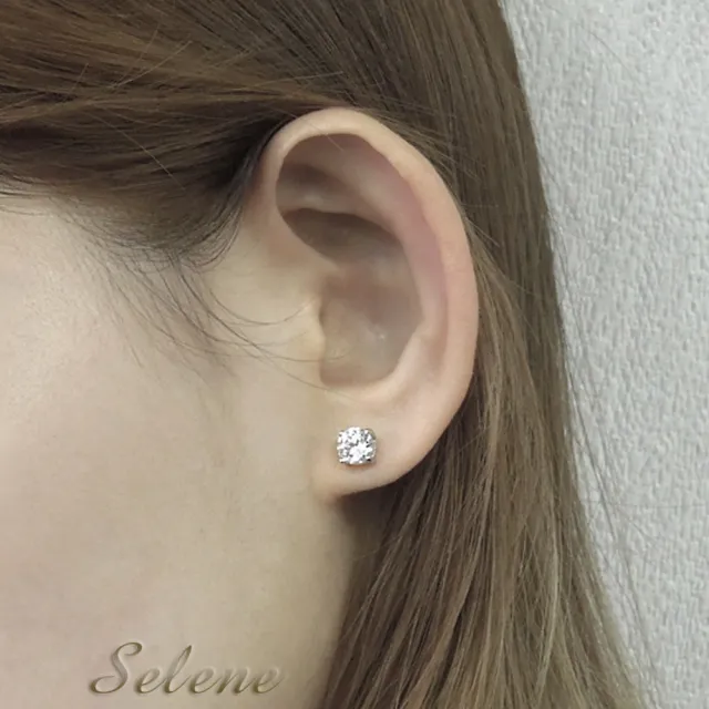 【Selene】閃耀美鑽純銀耳環(方晶鋯石)