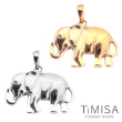 【TiMISA】長鼻象 雙色可選 純鈦項鍊10E(鍊長45cm)