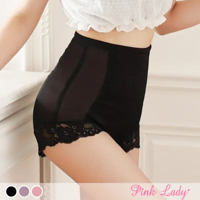 【PINK LADY】買2件送1件組-古典蕾絲  高腰包腹 機能塑身褲8733(透膚/雙層加壓/縮腹/提臀)
