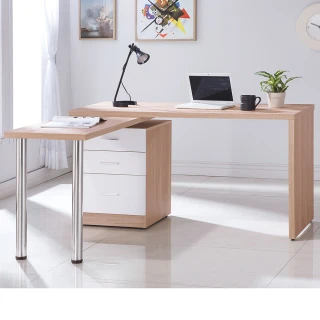 【BODEN】凱希4.9尺多功能旋轉書桌/工作桌/辦公桌(雙色)