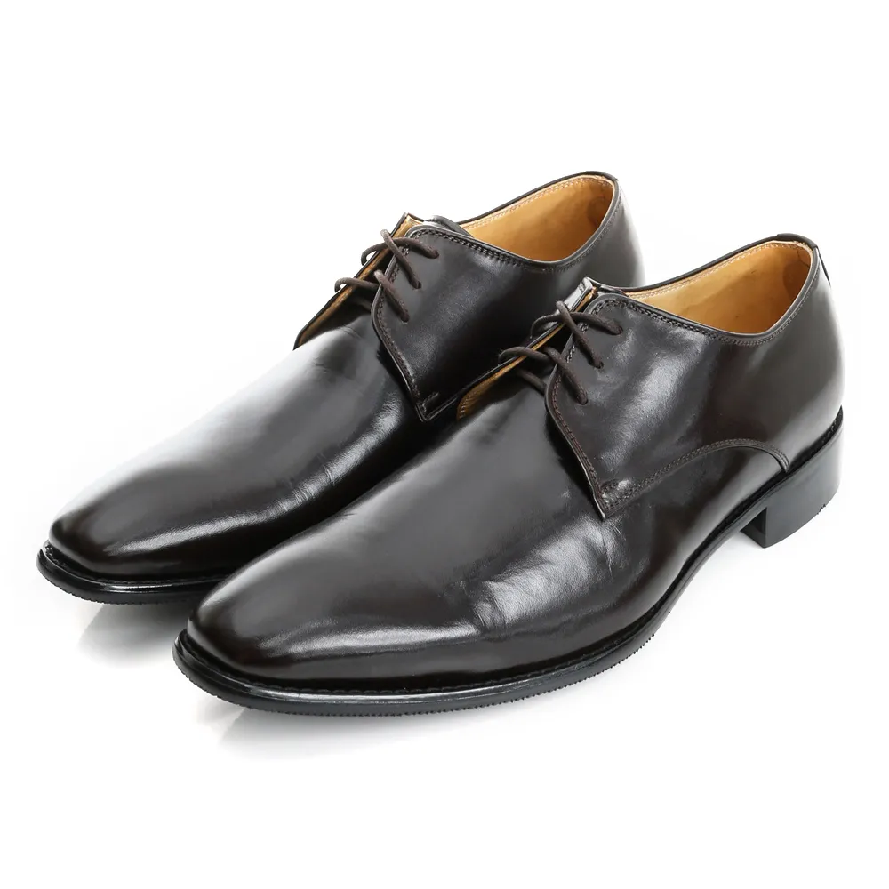 【GEORGE 喬治】手工紳士鞋系列 牛皮綁帶紳士皮鞋-深咖635025AH-21