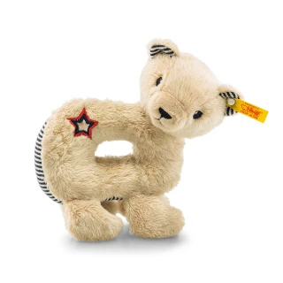 【STEIFF德國金耳釦泰迪熊】eddy Bear Band Niklie Bear Grip Toy(嬰幼兒手搖鈴)