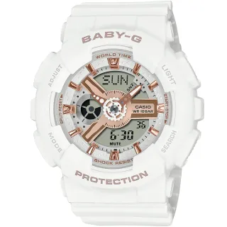 【CASIO 卡西歐】BABY-G 街頭潮流雙顯錶(BA-110XRG-7A/速)