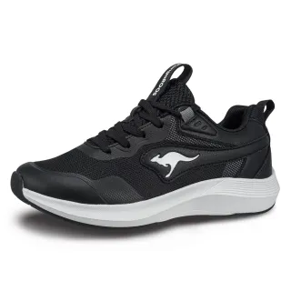 【KangaROOS】女 RUN FLOW 超輕量跑鞋 機能運動 慢跑鞋(黑/白-KW32150)