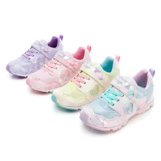 【MOONSTAR 月星】童鞋夢幻運動系列競速鞋(黃、粉、白彩、紫四色任選)