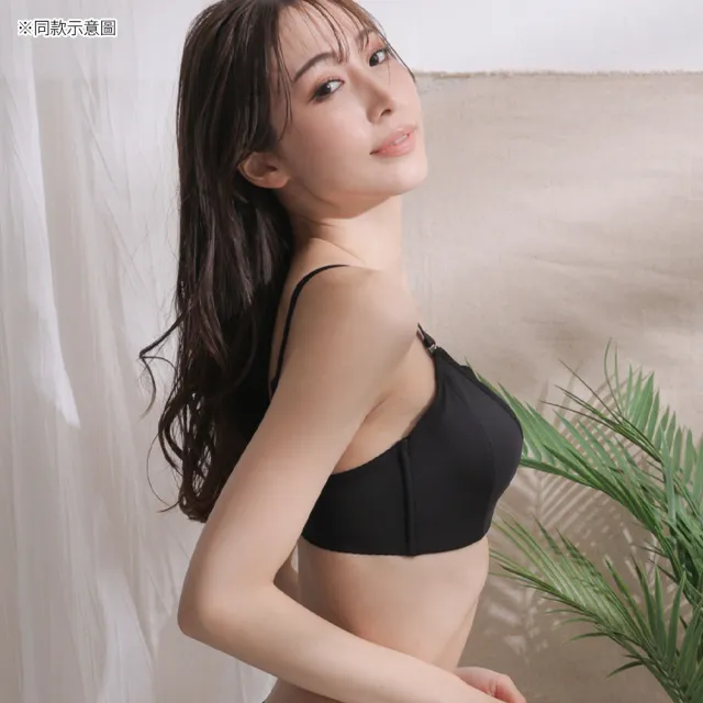 【aimerfeel】單品內衣交叉細繩無鋼圈超盛內衣-黑色(1100114-BL)