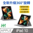【HH】Apple iPad 10 -10.9吋-太空灰-旋轉360平板皮套系列(HPC-IPADN22-TG360)