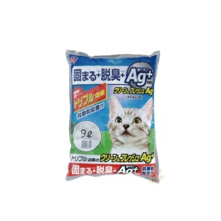 【IRIS】抗菌貓砂 9L/8.2kg*3包組(KFAG-90/礦砂)