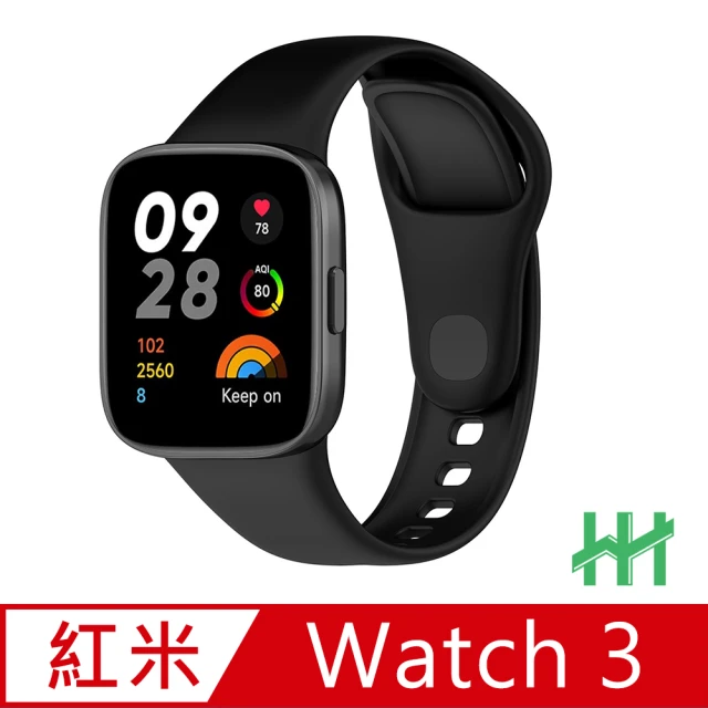 【HH】Redmi Watch 3 矽膠錶帶-黑色(SP-XMRW3-SK)