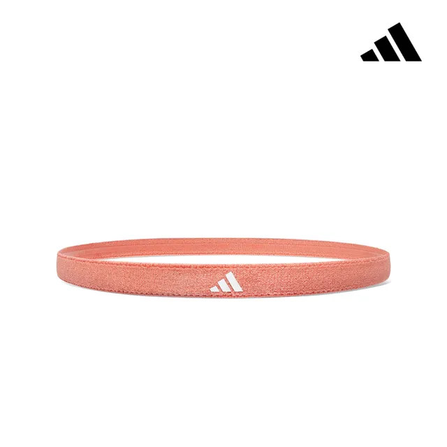 【adidas 愛迪達】止滑運動髮帶組(簡約白/珊瑚橘/海軍藍)