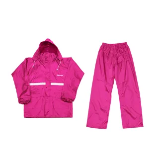 【Rainfreem】超透氣 雨衣 兩件式雨衣 雨褲 機車雨衣 露營登山 外送通勤 - 玫瑰紅