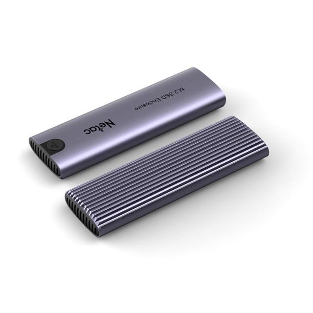 Netac 急速散熱M.2 SSD NVMe/SATA 轉Type C外接盒 支援NGFF/NVMe 雙協議(10Gb/s  1年保固)