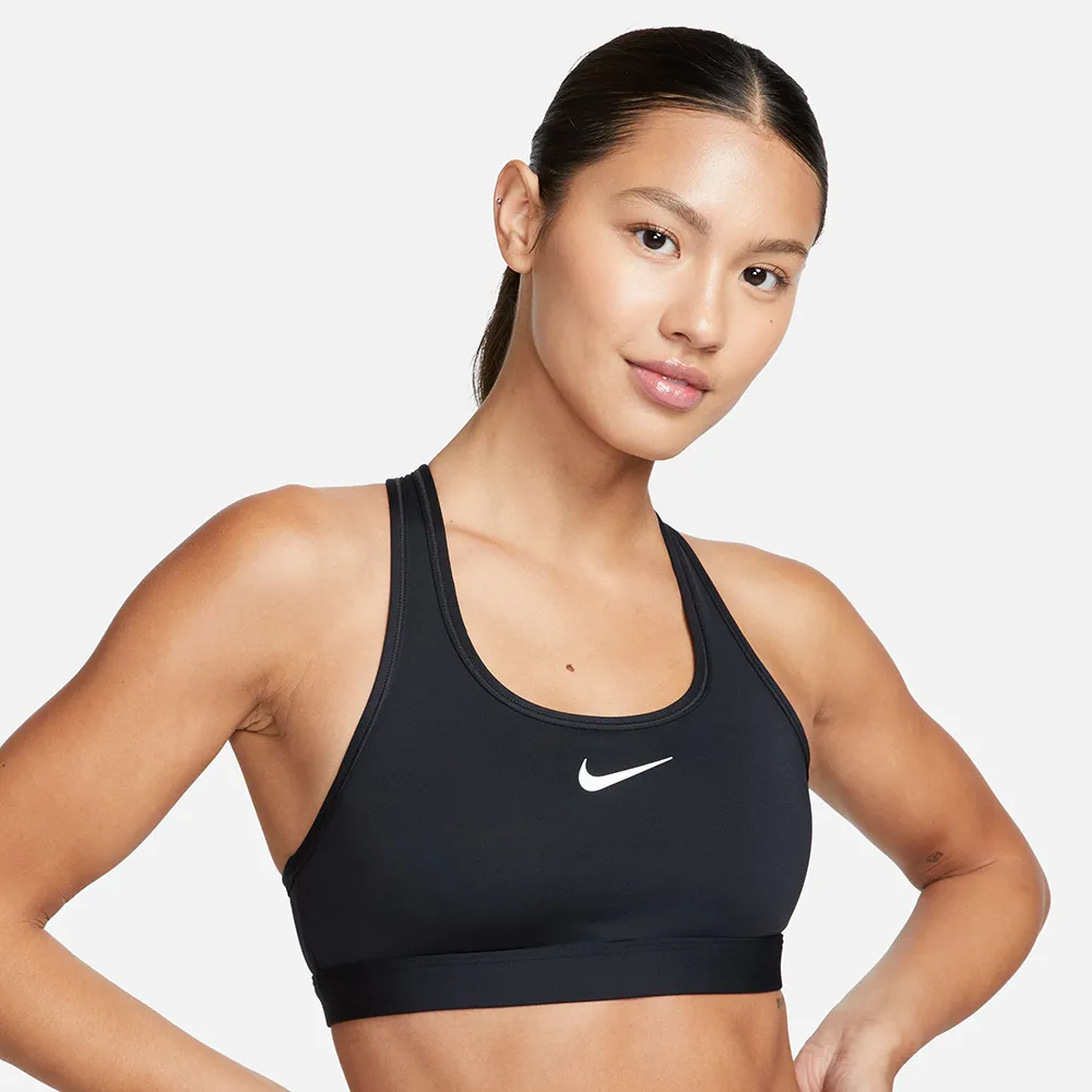 【NIKE 耐吉】運動內衣 女款  中度支撐 AS W NK SWSH MED SPT BRA 黑 DX6822-010