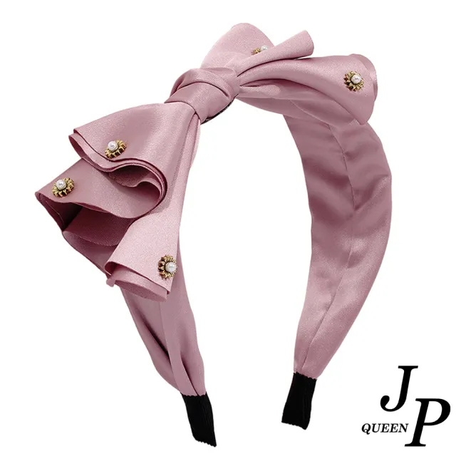 【Jpqueen】蝴蝶絲綢寬版布料日常髮箍髮飾(3色可選)