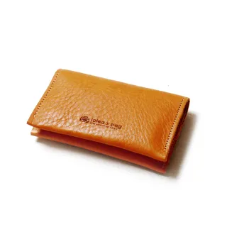 【icleaXbag 點子包】真皮雙層名片夾 ｜棕色(票卡夾 雙邊大容量 收納卡片)