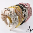 【Jpqueen】海星水鑽寬版布料日常髮箍髮飾(4色可選)
