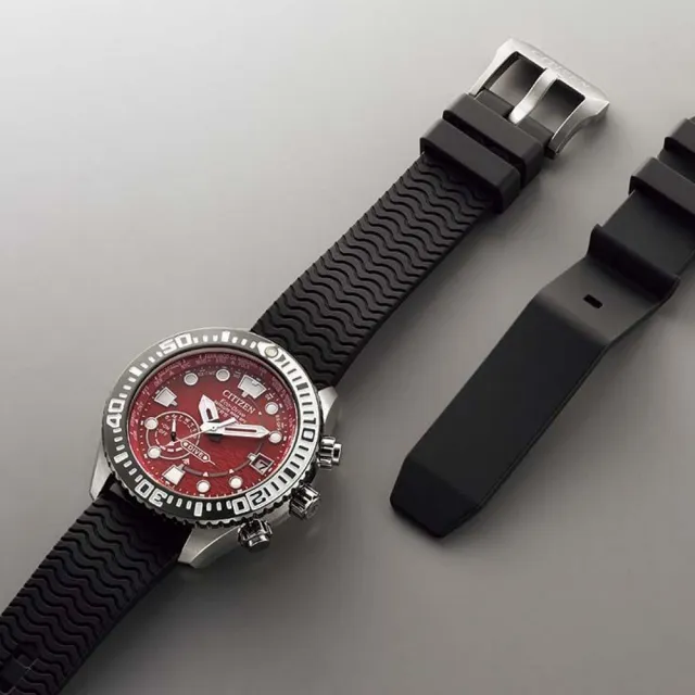 【CITIZEN 星辰】東京紅限量 PROMASTER系列 鈦金屬 GPS對時 潛水腕錶 禮物推薦 畢業禮物(CC5005-68Z)