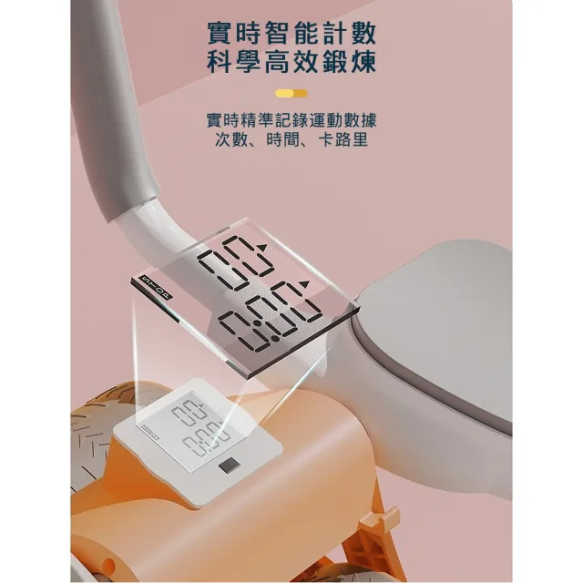 【ROAR】核心健身健腹輪 自動回彈 計時計數 肘撐捲腹輪(多色可選)