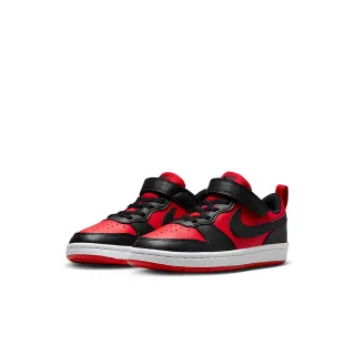 【NIKE 耐吉】運動鞋 童鞋 中童 兒童 COURT BOROUGH LOW RECRAFT PS 黑紅 DV5457-600(3C5149)