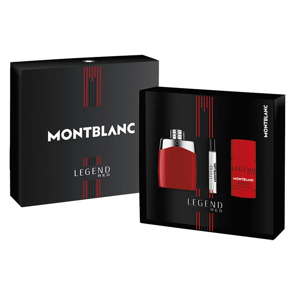 【MONTBLANC 萬寶龍】傳奇烈紅淡香精禮盒(淡香精100ml+7.5ml+體香膏75g)