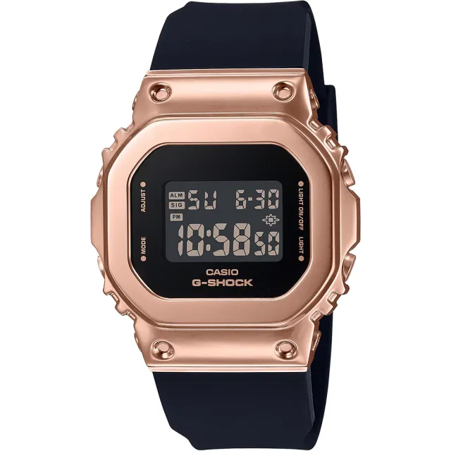 CASIO 卡西歐】G-SHOCK 經典5600系列金屬色手錶-玫瑰金(GM-S5600PG-1