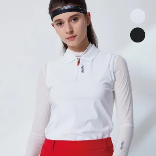 【HONMA 本間高爾夫】女款防曬彈性無袖POLO衫 日本高爾夫專業品牌(XS-L 黑、白兩色任選HWGX702R619)