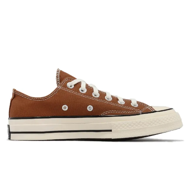 【CONVERSE】帆布鞋 Chuck 70 Low 男鞋 女鞋 棕 1970 復古 奶油底 黃褐色 黑標 匡威(A04591C)