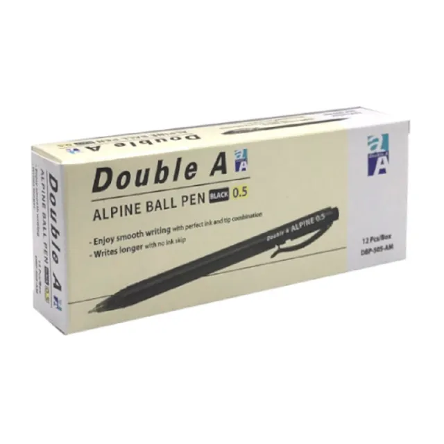 【Double A】Alpine 按壓式原子筆 0.5mm(12支)