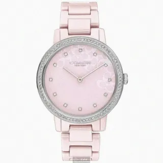 【COACH】COACH手錶型號CH00107(粉紅錶面粉紅錶殼粉紅陶瓷錶帶款)