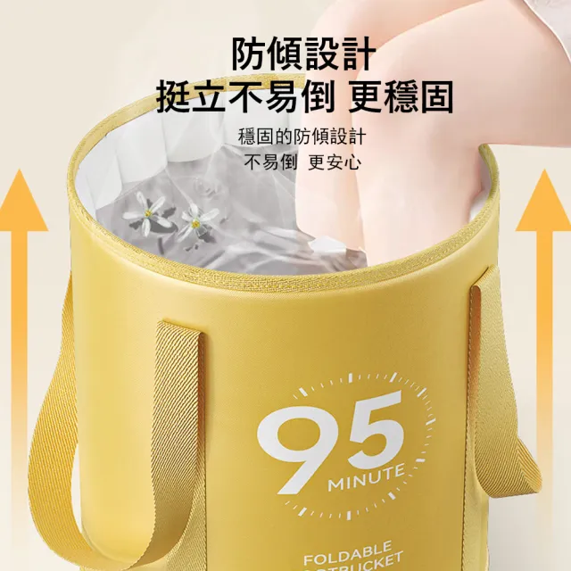 【Kyhome】加厚保溫折疊泡腳桶 隨身便攜足浴袋 泡腳袋 (泡腳神器/穩固不倒/足浴桶)