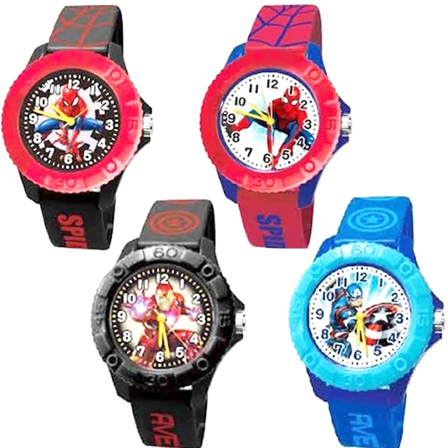 【TDL】漫威英雄蜘蛛人鋼鐵人美國隊長兒童錶手錶卡通錶 U9-950(復仇者聯盟)