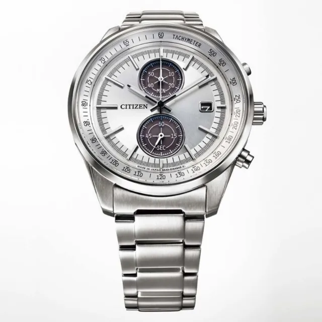 【CITIZEN 星辰】GENTS系列 科技銀 光動能 時尚計時腕錶 母親節 禮物(CA7030-97A)