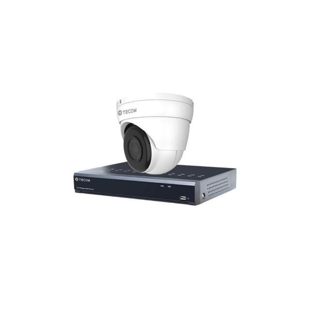 【TECOM 東訊】組合 TE-XSC04051-N 4路錄影主機+TE-HDE60205F28-M3 5M 同軸帶聲 半球攝影機*1 昌運監視器
