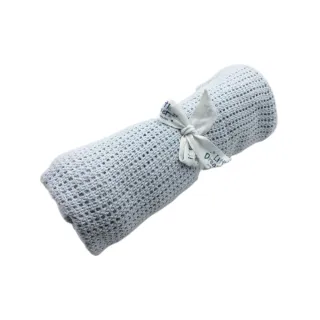 【JoyNa】純棉針織洞洞毯 75x100cm(嬰兒被.蓋毯.嬰兒包巾)